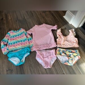 Ruffle Butts Swim Set BUNDLE LOT OF 3 suits size 4 / 4t